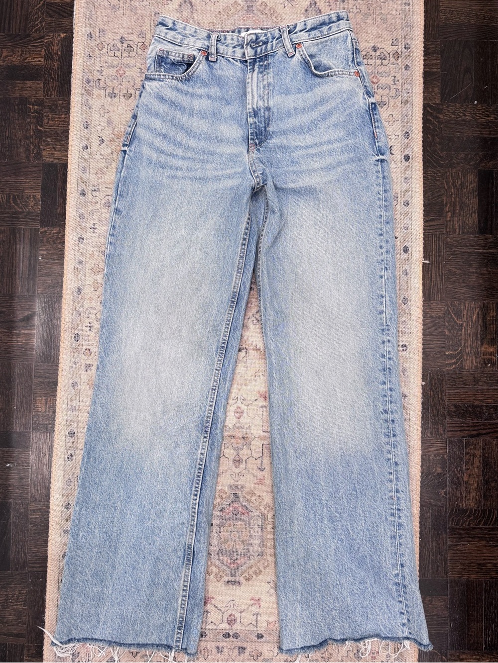 Zara high rise wide leg jeans